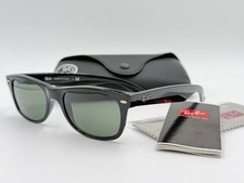 RAY BAN RB2132 901 52mm NEW WAYFARER Black; Green Classic G15 AUTHENTIC ITALY