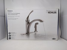 Kohler Mistos Kitchen Faucet 10" Swing Side Spray Vibrant Stainless R72508-VS