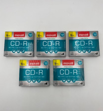 Maxell Max Data 5PK CD-R 700 MB 80 MIN 48X Disc Recordable Lot of 5