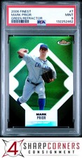 2006 FINEST GREEN REFRACTOR #7 MARK PRIOR CUBS #/199 POP 1 PSA 9