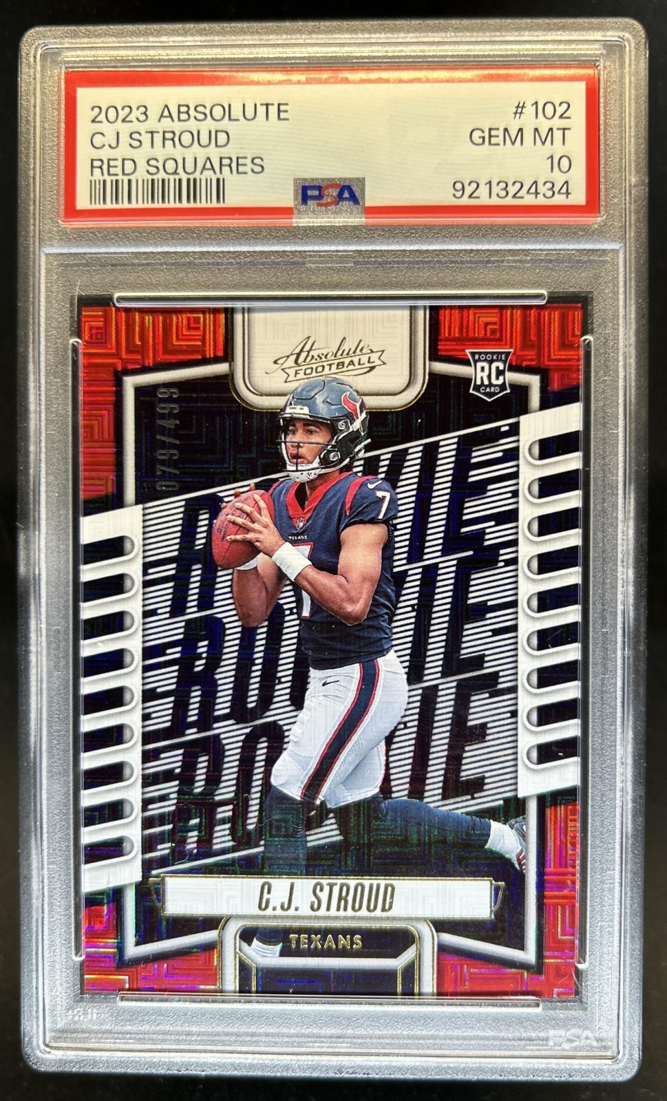 CJ Stroud Panini Absolute #102 Red Square