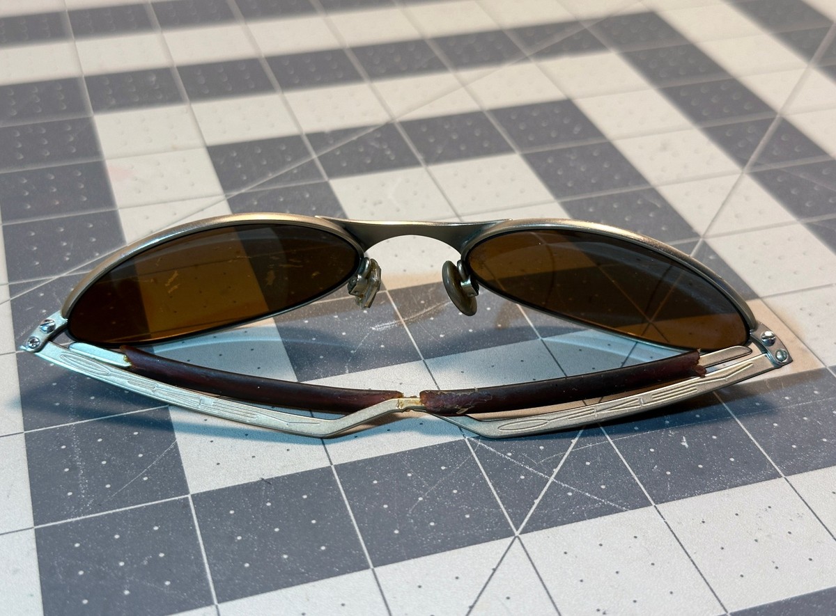 【OAKLEY/オークリー】A Wire 90s 廃盤品 希少 OAKLEY E-Wire (Gen 1) '90s Silver Frame w/ Brown Lens VINTAGE