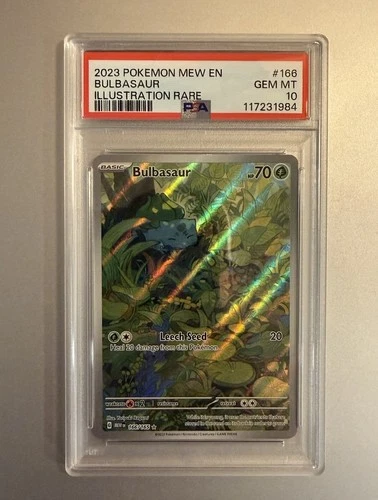 2023 Pokemon 151 Bulbasaur Illustration Rare 166/165 PSA 10 English