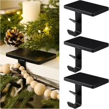 2 in 1 Fireplace Garland and Stocking Hangers for Mantel Heavy Duty Christmas St