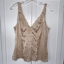 Vintage Vassarette Quintessence 38 Nylon Lace Camisole Slip Y2K 90s Lingerie