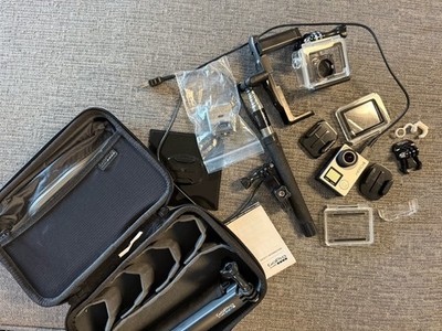 GoPro Hero 4 Black Edition 4K Action Camera Bundle With Case & Accessories