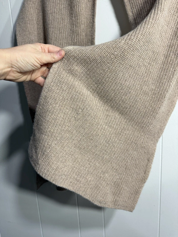 Note di Anita Mezcla Lana y Cachemira Acanalado Tejido Bufanda Bronceado Hecho en Italia Foto 2 de 3