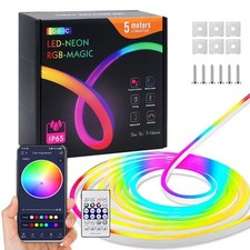 LED Neon Lights Strip RGB Flexible Rope Light Waterproof with APP Control