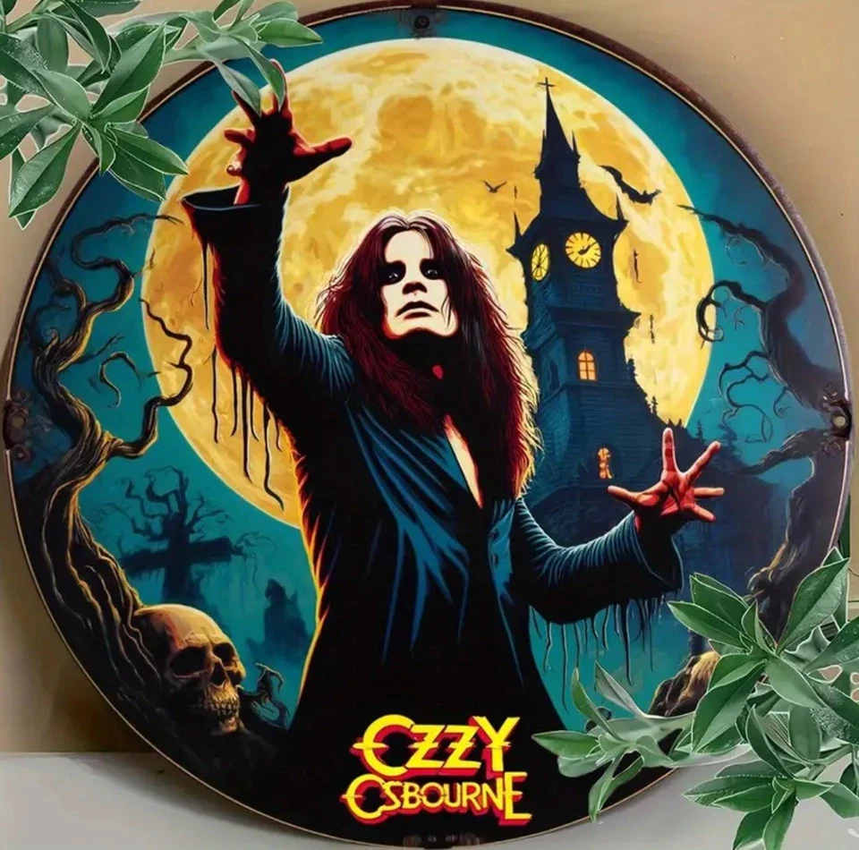 Ozzy Osbourne Prince Of Darkness  Limited Edition Metal Sign 8x8.  Collectible - Image 2 of 4