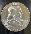 1955 Franklin Half Dollar 50C, Uncirculated and Glossy
