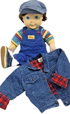 Vtg My Buddy Boy Doll & Xtra Clothes Hasbro Playskool 20"Brown/Blue 1985 Blue #1