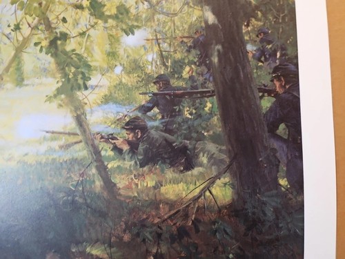 1988 Tom Lovell Berdan’s Sharpshooters Military Art Civil War Print 899/1500 COA - Picture 10 of 13