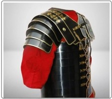 Roman Lorica Segmentata Premium Black Antique Edition LARP/SCA Chest Armor