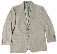 Jos A Bank Signature Collection Blazer Mens Size 40 Short Gray Plaid Silk Wool