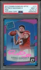 2017 Donruss Optic Pink Holo Patrick Mahomes RC On Card PSA 9/10 Auto