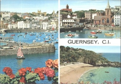 Guernsey C.I. Kanalinseln Hafen & Küstenansichten John Hinde Postkarte