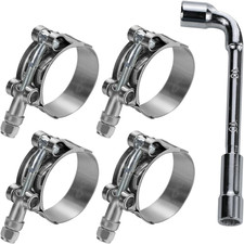4 Pack 1.25 Inch T Bolt Hose Clamps Working Range 40-46Mm for 1.25 Inch Hose ID,
