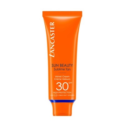 Lancaster Sun Beauty: SPF 30 Velvet Touch Cream for a radiant tan. Glow-getter!