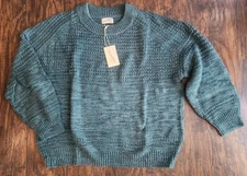 Universal Thread Pullover Sweater Teal Green Knitted Long Sleeve Size 4XL NWT