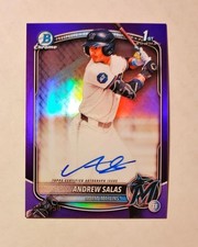 Andrew Salas 2025 1st Bowman Chrome AUTO PURPLE REFRACTOR 049/250 #CPA-AS RC U6