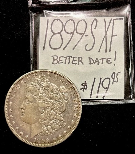 1899-S Morgan Silver Dollar (XF) Extra Fine Condition! Better Date! ENN Coins