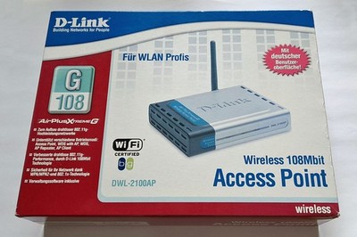 D-Link DWL-2100AP WLAN Access Point 108Mbit wenig benutzt in Originalverpackung
