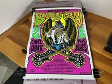 Buddy Guy blues Poster HIPPIE psychedelic Guitar Girl 2003 Fluorescent 60’s Vibe