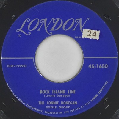 LONNIE DONEGAN'S SKIFFLE GROUP Rock Island Line / John Henry LONDON 45-1650 VG+