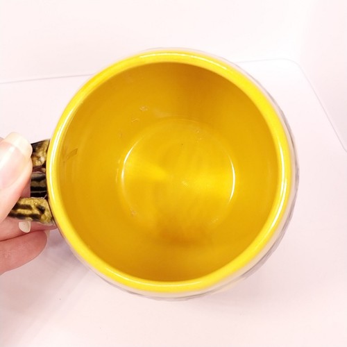 Taza de café Always Azul Pottery Dragon esmalte de ceniza y amarillo hecha a mano en Colorado - Imagen 8 de 8
