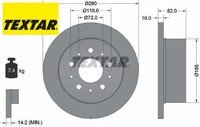 2X Bremsscheibe Textar 92157403 2 Bremsscheiben Hinterachse Hinten