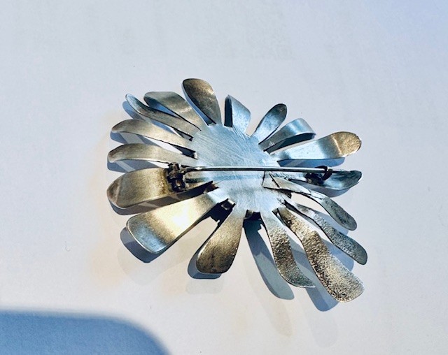 Womens Large Vintage Solid Silver 925 Artisan Bro… - image 2