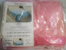 Vintage 1970 Lady Pepperell Vellux Blanket Twin/Full 72x90 Pink/salmon NoS