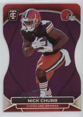2024 Panini Totally Certified Mirror Platinum Purple Die-Cut /75 Nick Chubb 1g7n