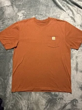 Carhartt Men's Workwear Pocket T-shirt Original Fit Size Large Orange