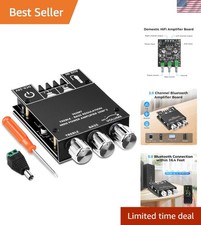 Compact 2.0 Channel Bluetooth Amplifier with Treble and Bass Control - 50W 50W