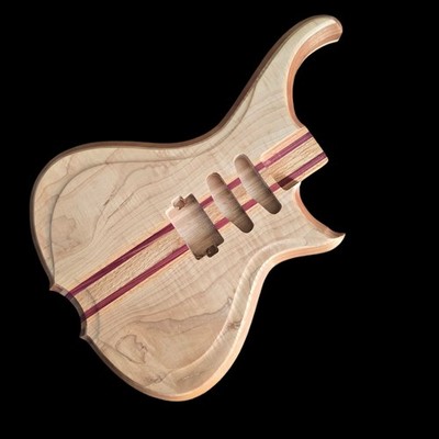 Alembic Style Custom Guitar Body 1 of a Kind Handmade Maple/Alder Luthier