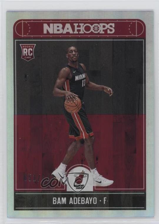 2017-18 Panini NBA Hoops Silver 51/199 Bam Adebayo #264 13hf