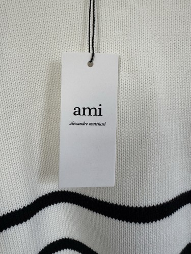 Ami Paris Striped Knitted Sweater Women Small - Picture 3 of 6