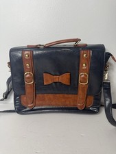 Ecosusi Faux Leather 2 Tone Dark Navy Blue Br...