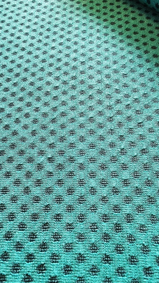 Turquoise Moisture Wicking Performance Knit Stretch Fabric 57"W Snuggly Soft - Image 4 of 4