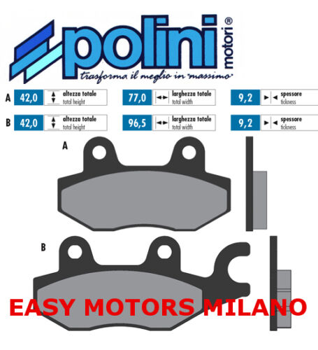 Coppia Pastiglie Freno Posteriore Polini Kymco KR Quannon Sport 125 07>13 - Photo 1/3