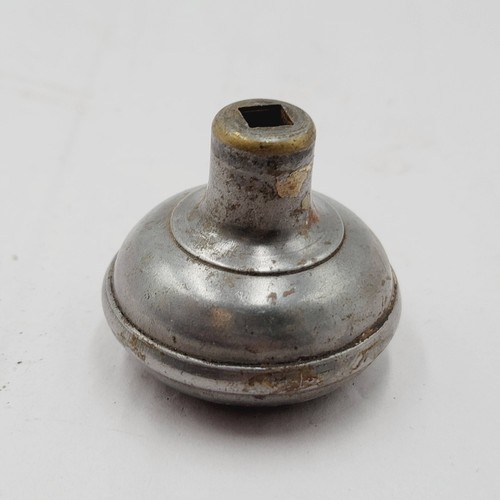 Vintage SINGLE Ringed Steel Doorknob Salvage Door Hardware 2.25" (201) - Picture 4 of 9