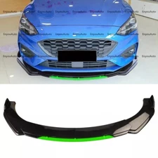 For Ford  Focus Universal Front Bumper Lip Spoiler Splitter Gloss Black Green