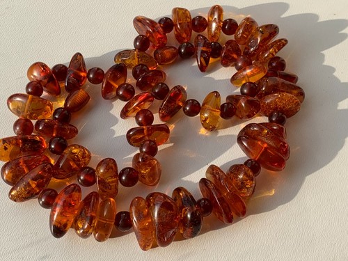 RARE! Natural Vintage Amber Beads Antique Baltic Old Necklace 61,60 gr - Picture 6 of 10