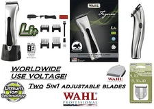 Wahl FIGURA Lithium CORDLESS Pet Clipper KIT w/TWO  5 in 1 BLADES,GUIDE COMB SET