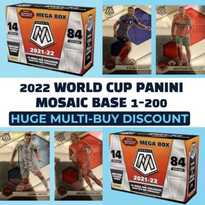 2021-22 Panini Mosaic World Cup Qatar 1-200 - Pick Your Card