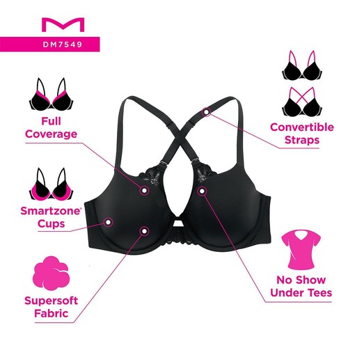Sujetador con aros Maidenform One Fabulous Fit cobertura extra DM7549 negro talla 40,42 - Imagen 3 de 12