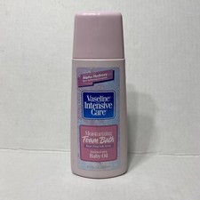 Vintage Vaseline Intensive Care Moisturizing Foam Bath Rose Petal Scent Baby Oil