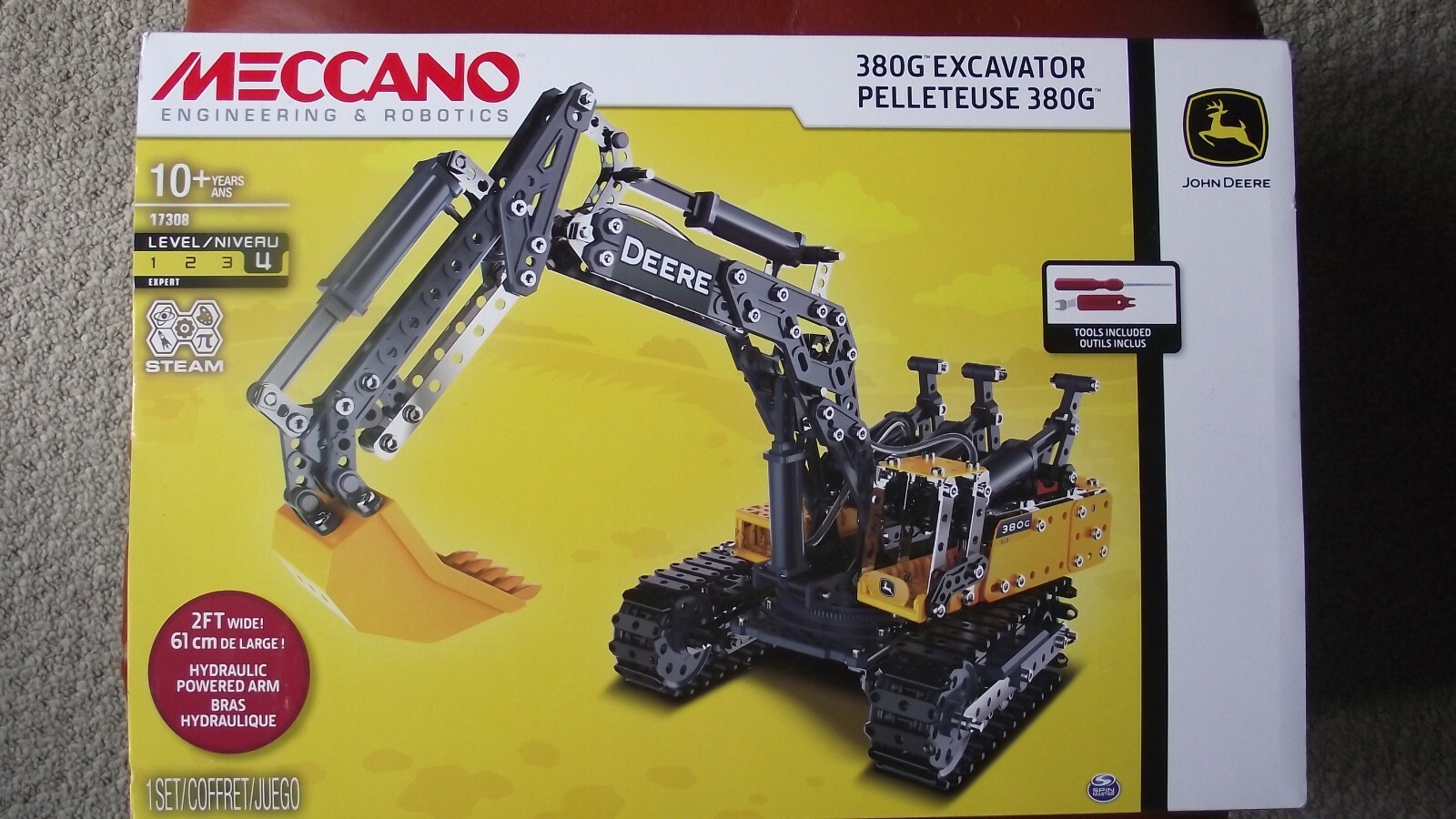meccano john deere 380g excavator