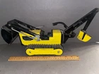 VINTAGE TONKA T-6 YELLOW PRESSED STEEL BACKHOE LOADER TRENCHER BULLDOZER TOY